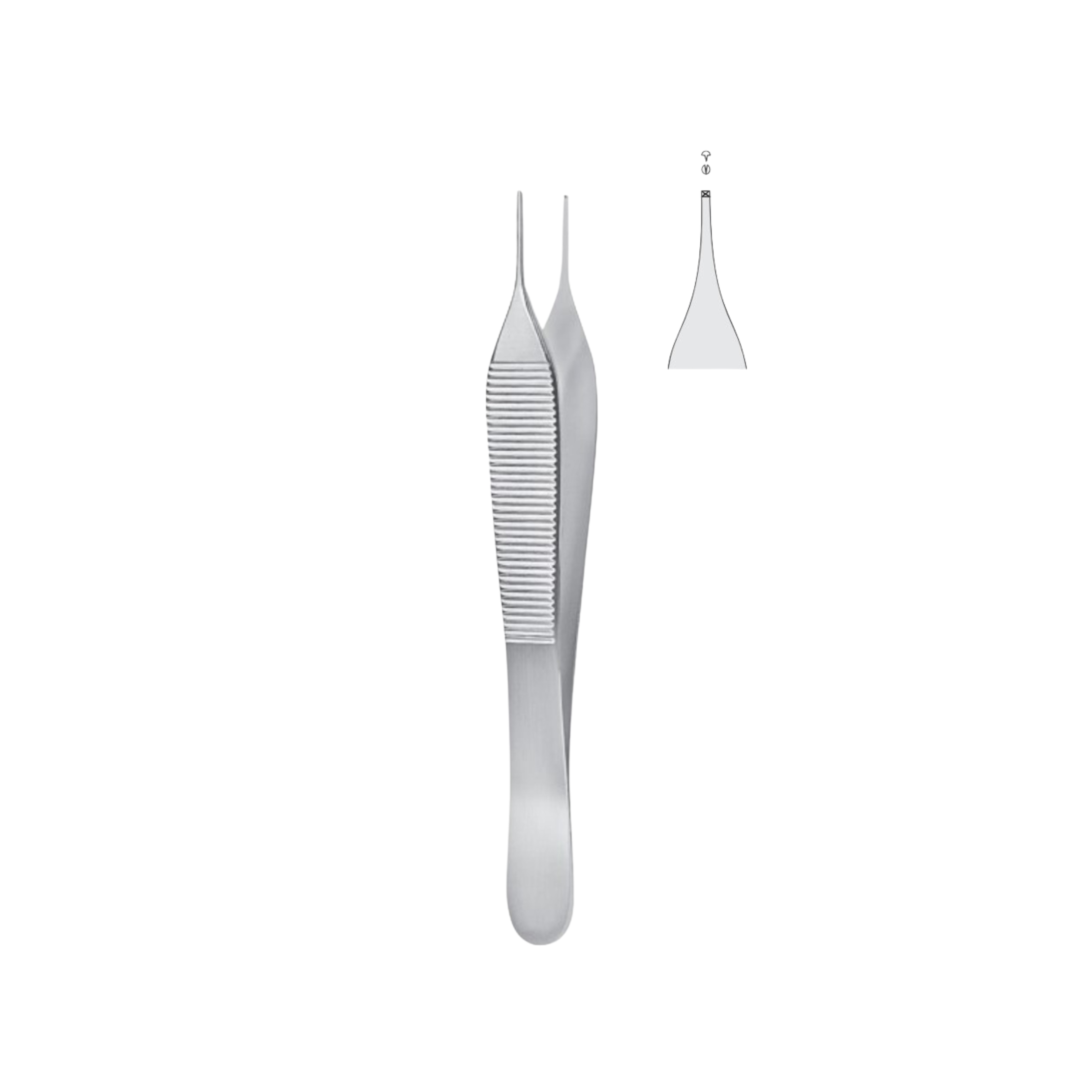 Adson Micro Tissue Forceps, 1x2 Teeth, 12.0 cm (03-031-12)