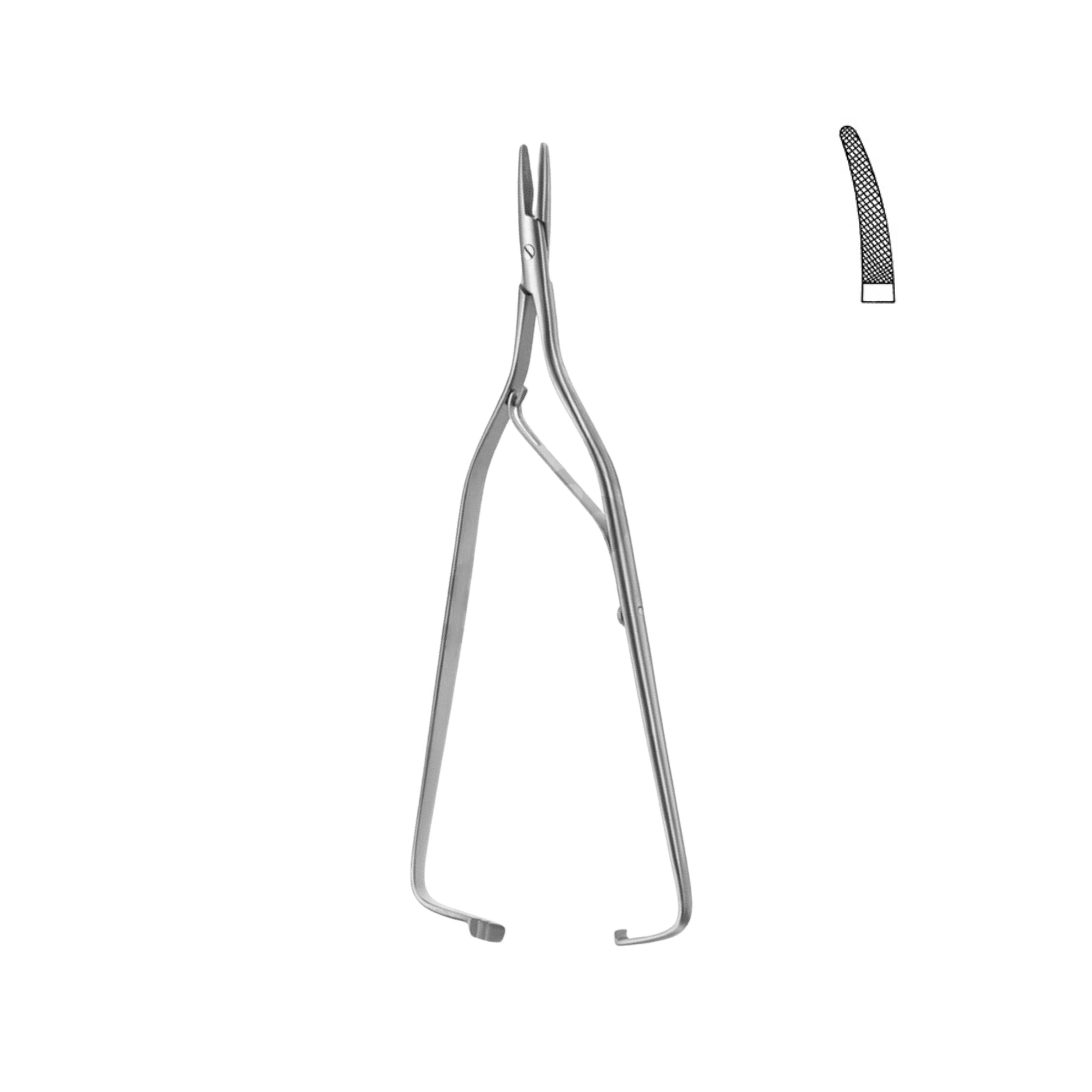 Arruga Needle Holder, Curved, 16.0 cm (17-091-16)