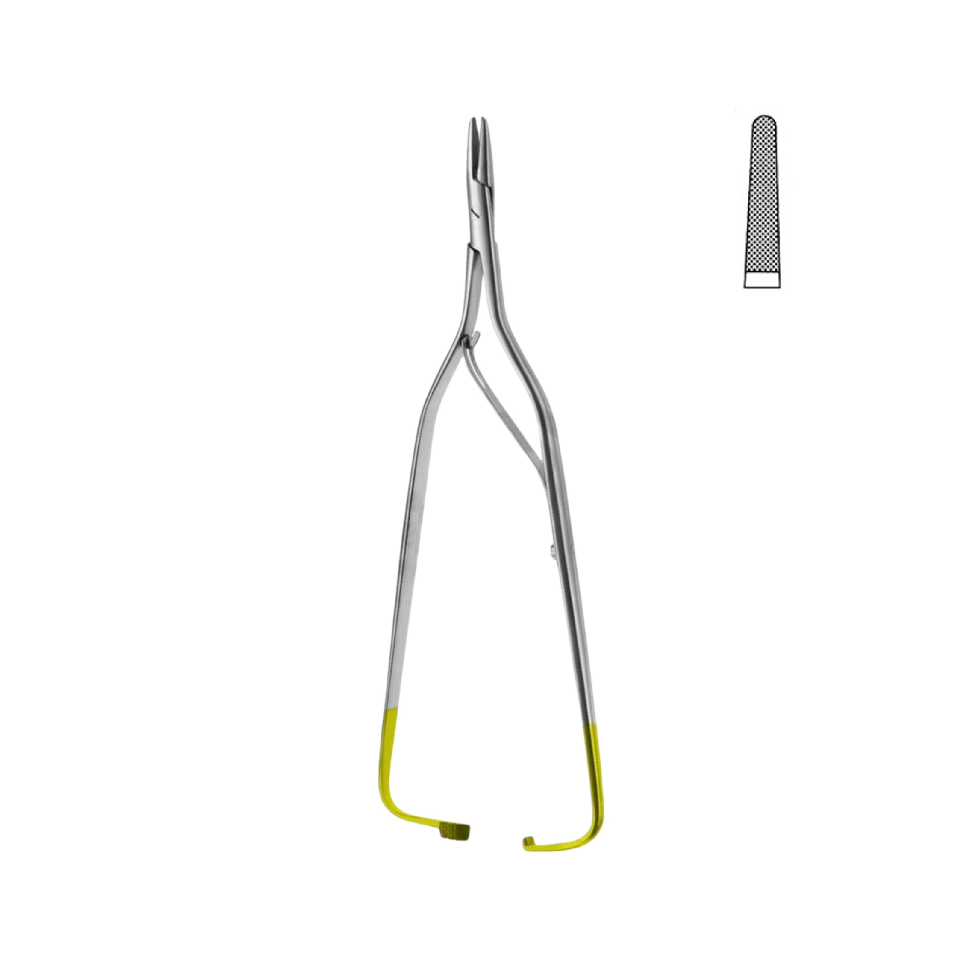 Arruga Needle Holder, Straight, Tungsten Carbide, 16.0 cm (17-090-16TC)