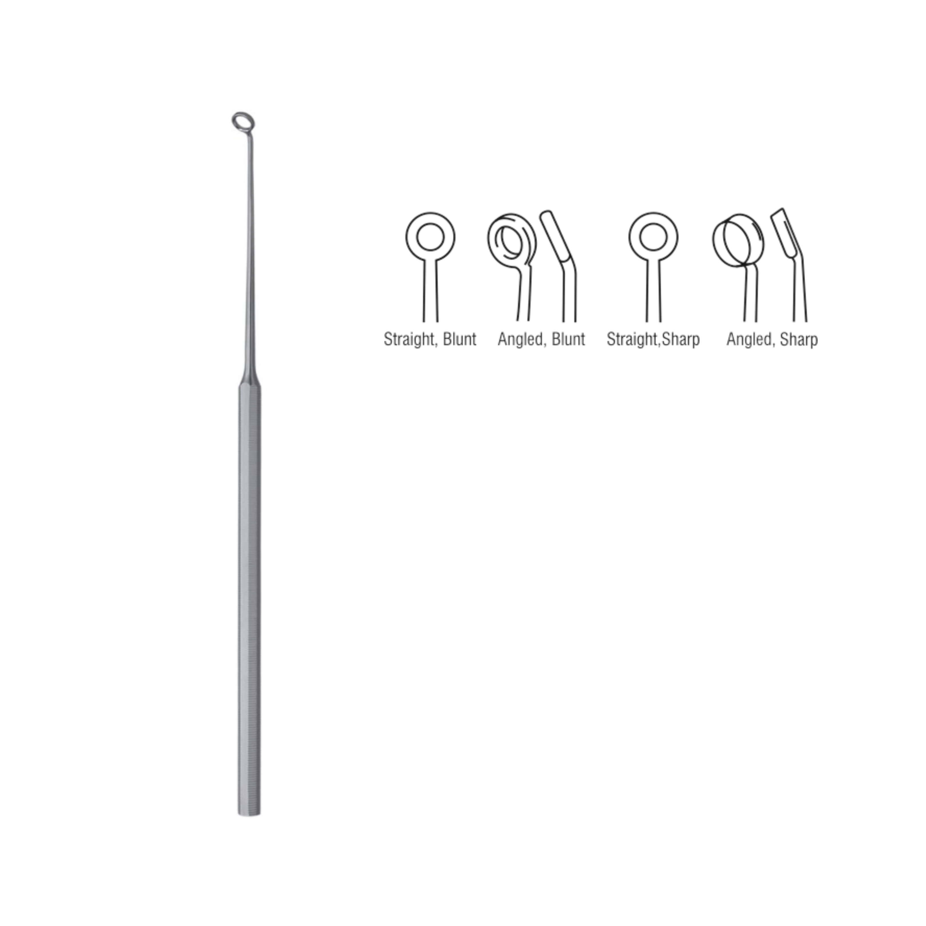 Buck Curette, Fig. 5, Sharp, Angled, 16.5 cm (25-077-16SA)