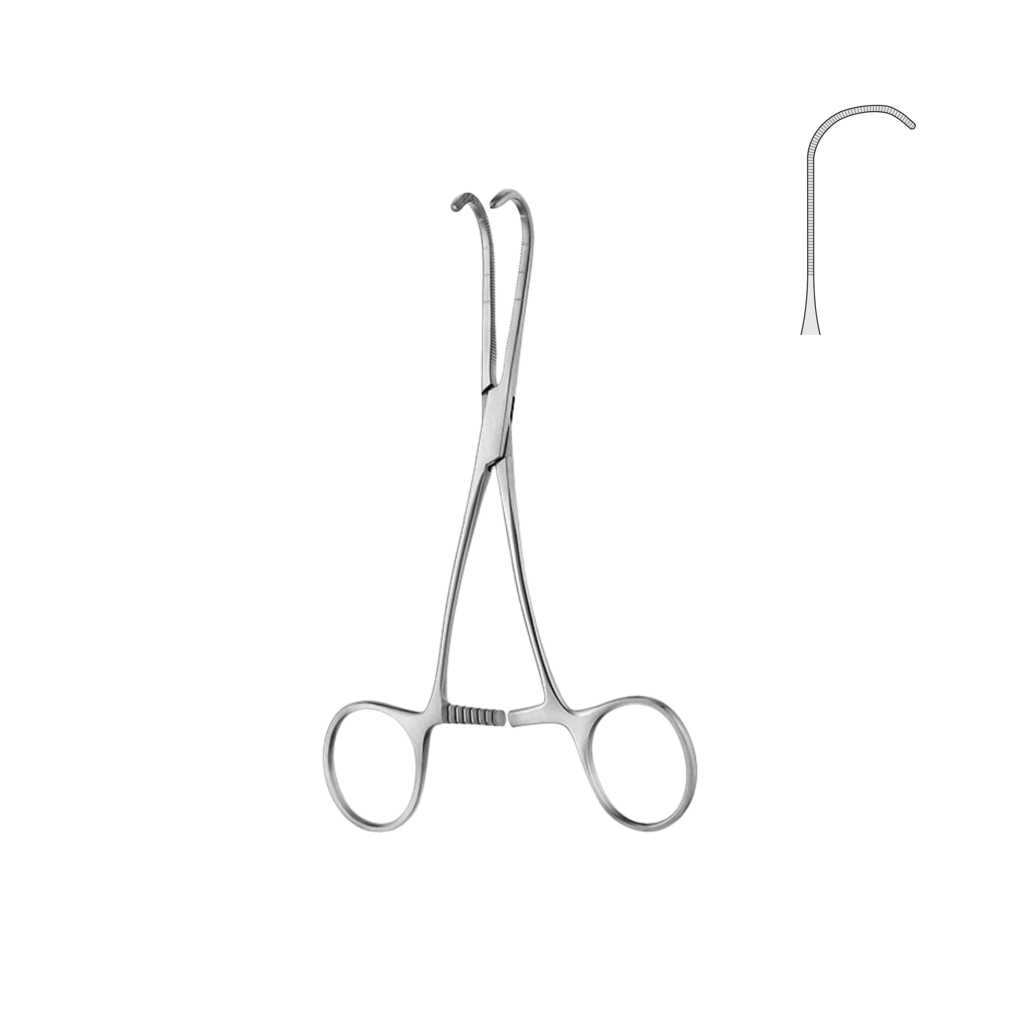 Castaneda Atraumatic Vascular Clamp, 12.0 cm (06-020-12)