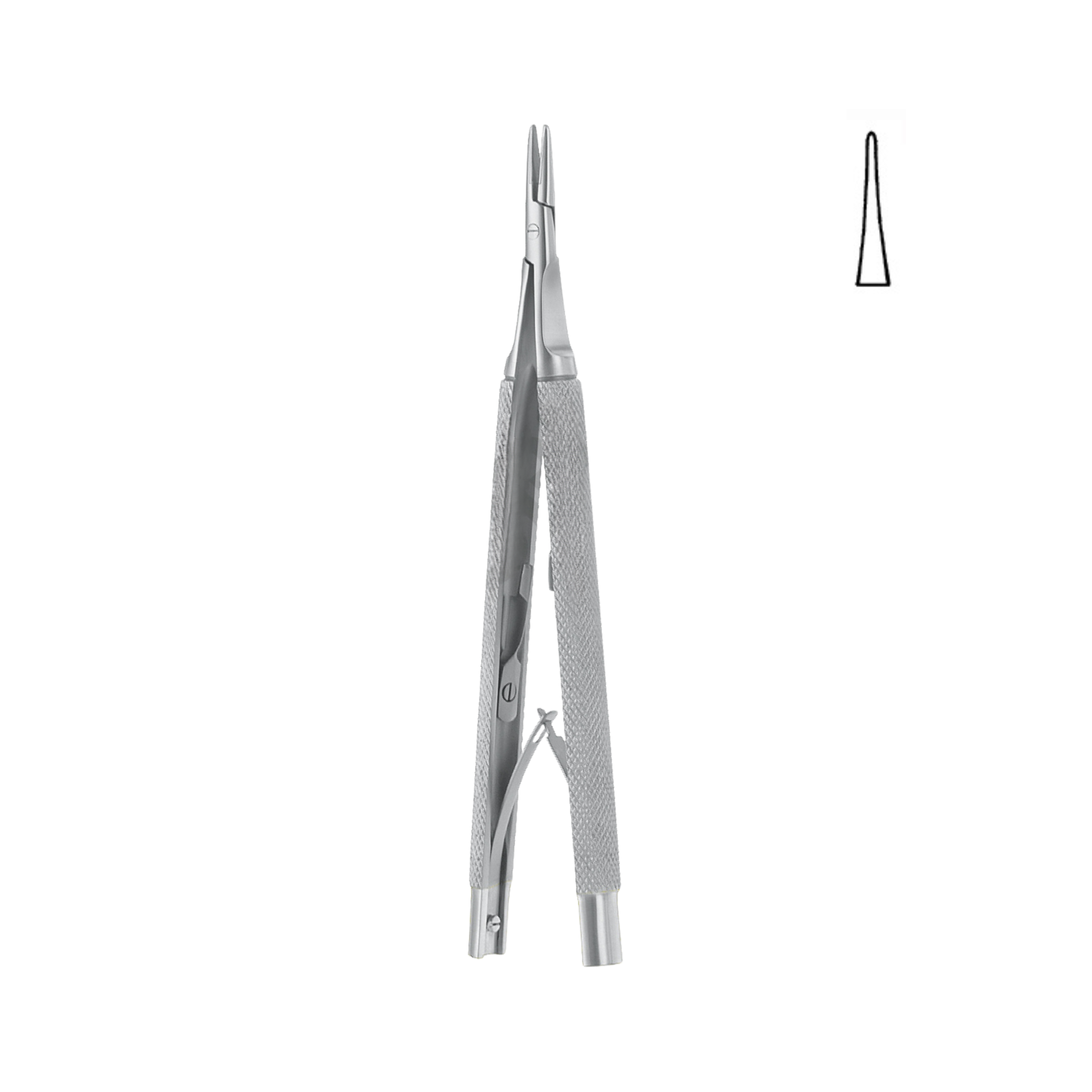 Castroviejo Needle Holder, With Lock, Straight, 13.0 cm (17-070-13)