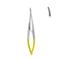 Castroviejo Needle Holder, Serrated, With Lock, Curved, Tungsten Carbide, 18.0 cm (17-016-18TC)
