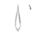 Castroviejo Needle Holder, Without Lock, Serrated, Curved, 14.0 cm (17-021-14)