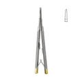 Castroviejo Needle Holder, With Lock, Straight, Tungsten Carbide, 13.0 cm (17-070-13TC)