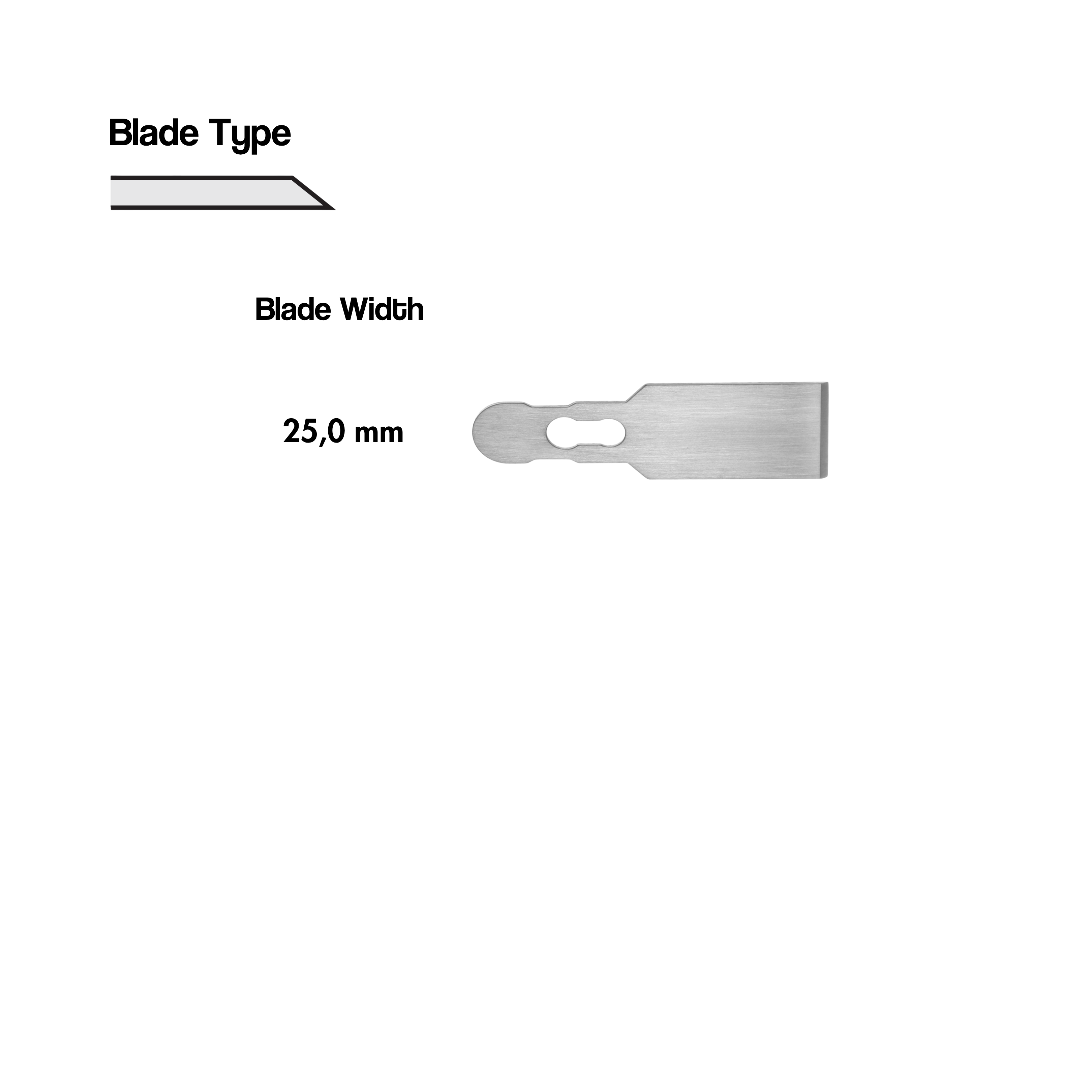 Interchangeable Chisel Blade, 25.0 mm (27-020-25)