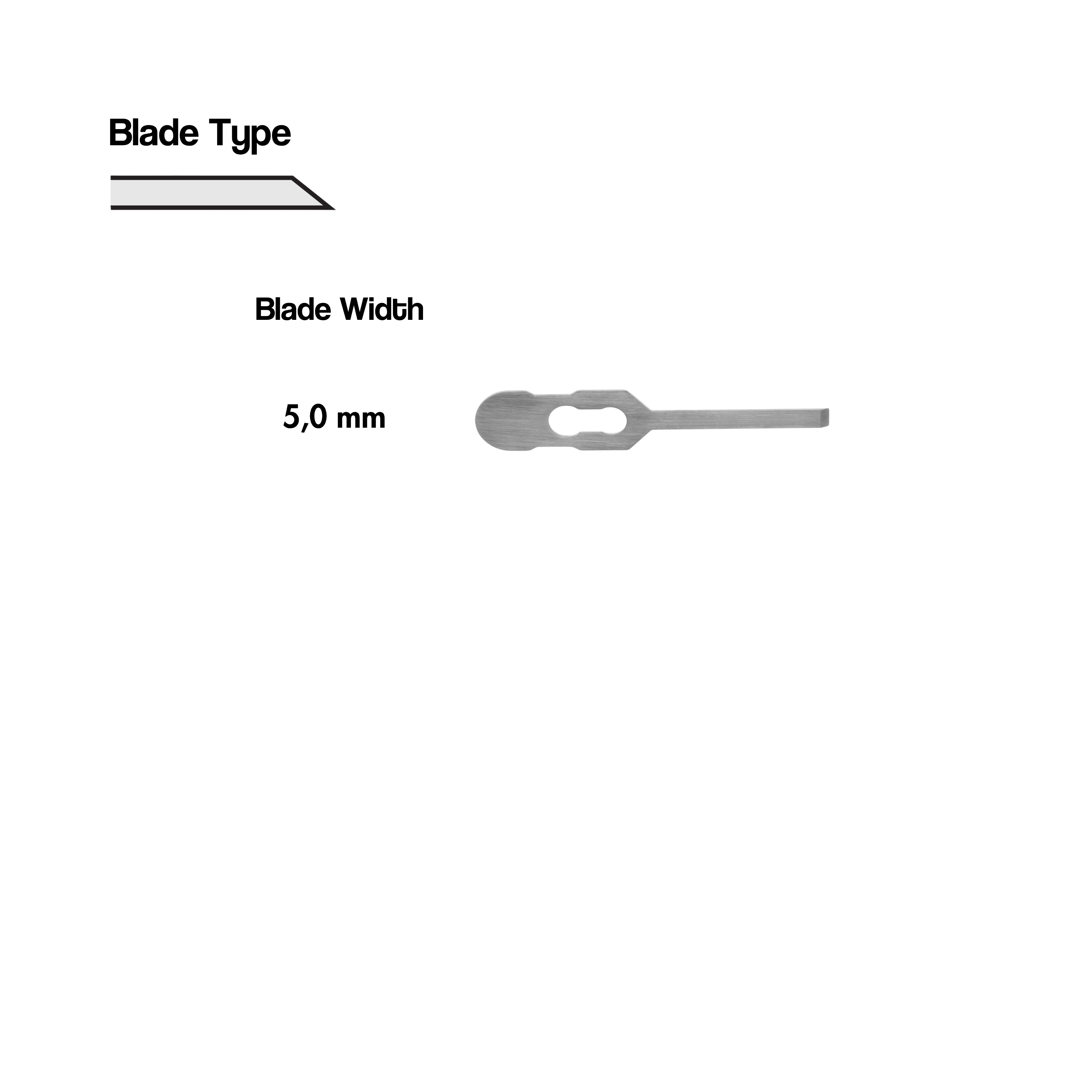 Interchangeable Chisel Blade, 5.0 mm (27-020-05)