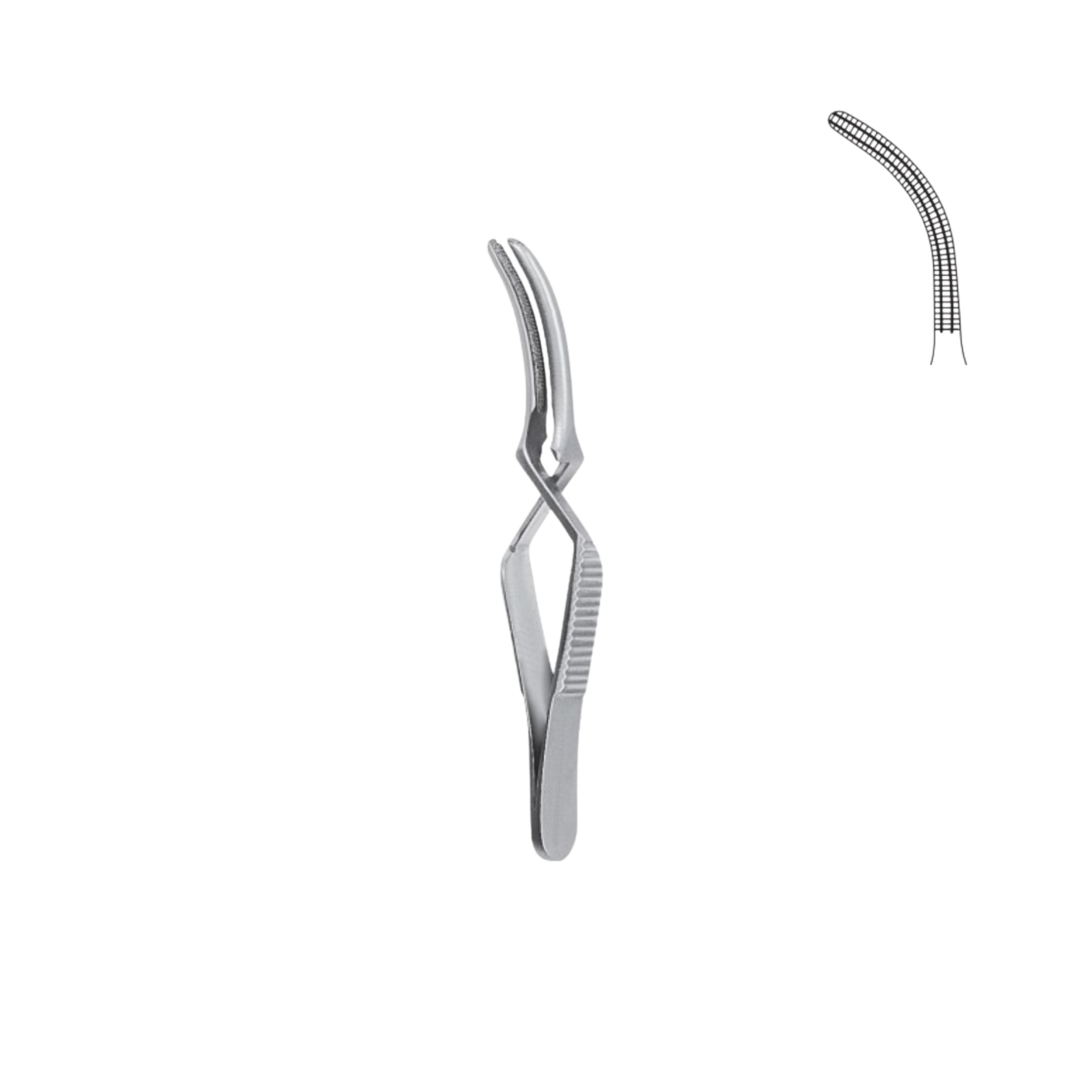 DeBakey Bulldog Clamp, Curved, 11.5 cm (06-051-11)