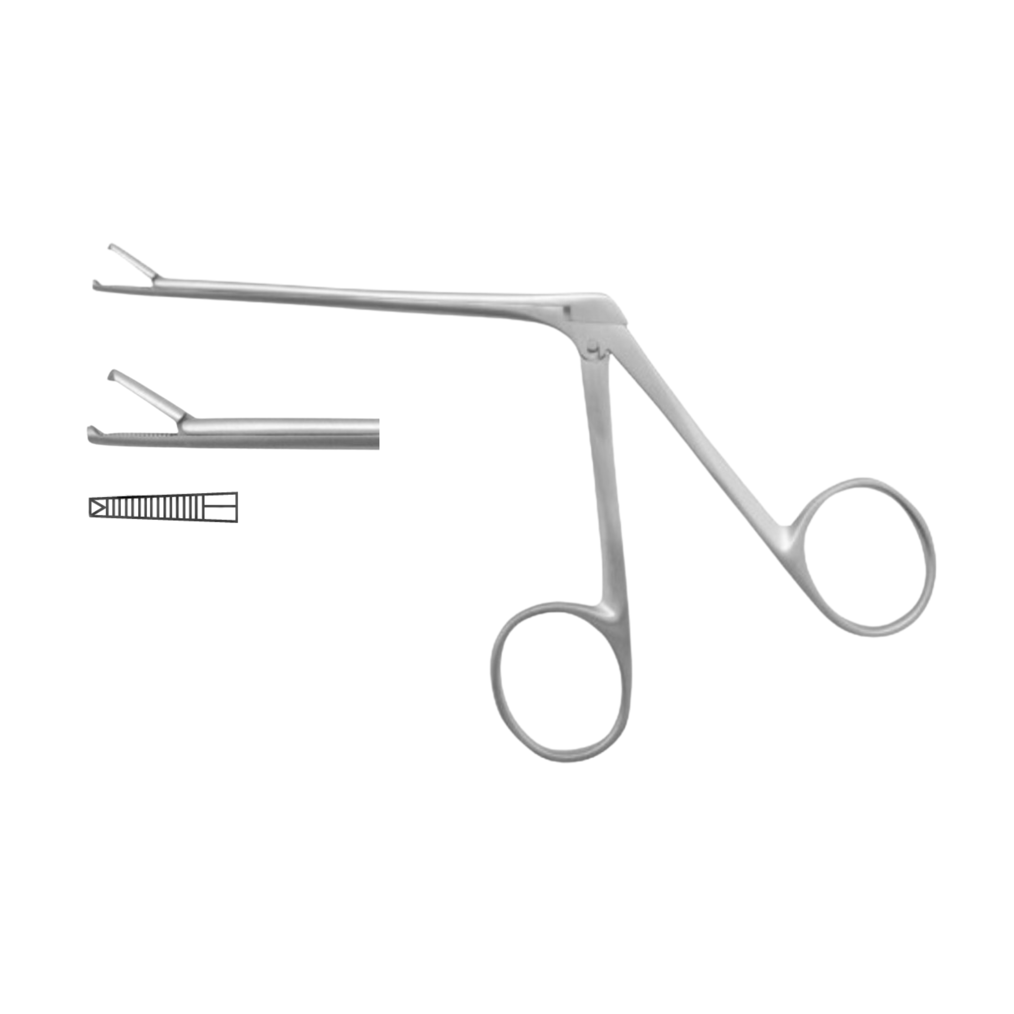 Hartmann Alligator Forceps, Serrated, 1x2 Teeth, 8.5 cm (09-051-08)