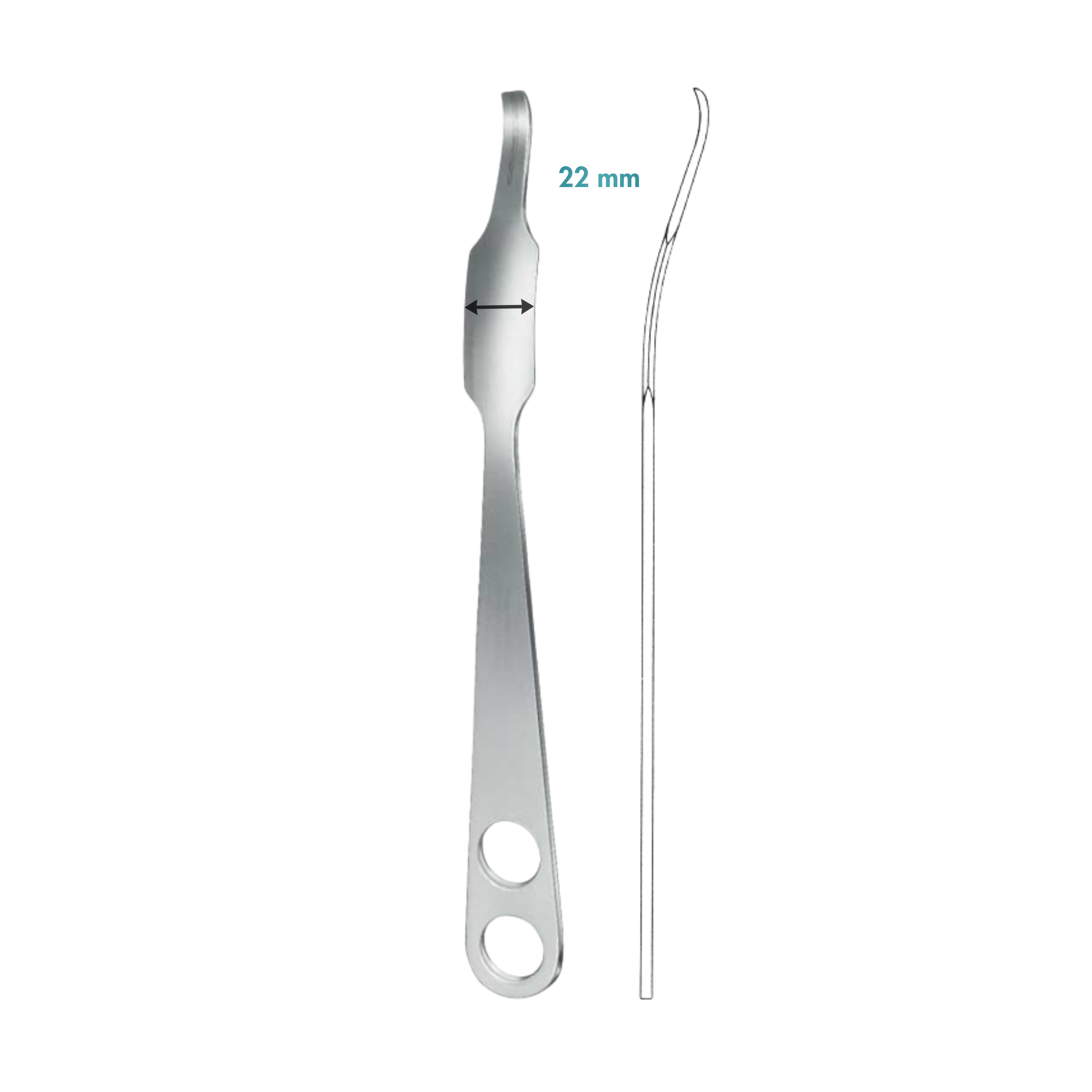 Hohmann Bone Lever, Blade Width 22.0 mm, 26.0 cm (24-044-26)