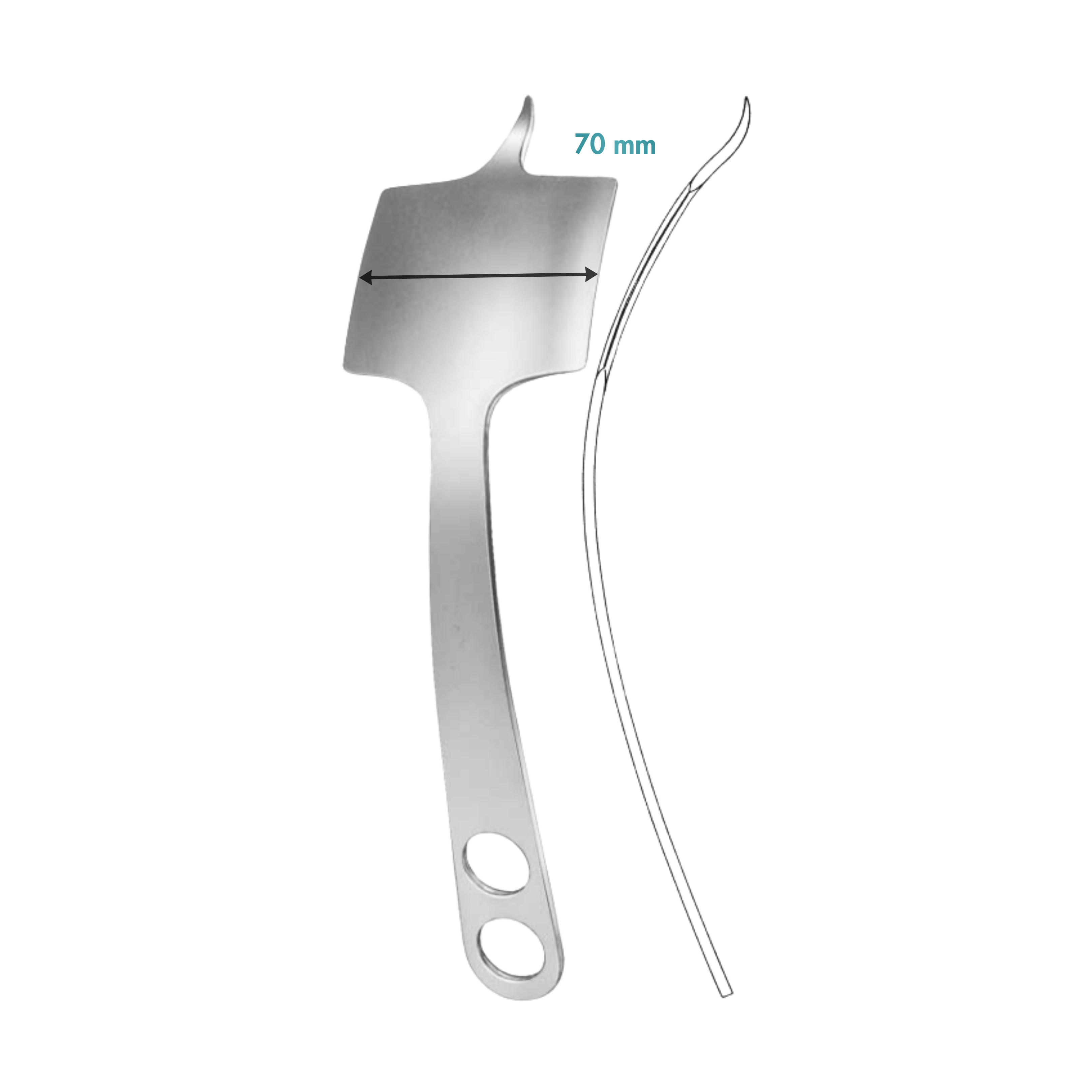 Hohmann Bone Lever, Blade Width 70.0 mm, 24.0 cm (24-043-24)