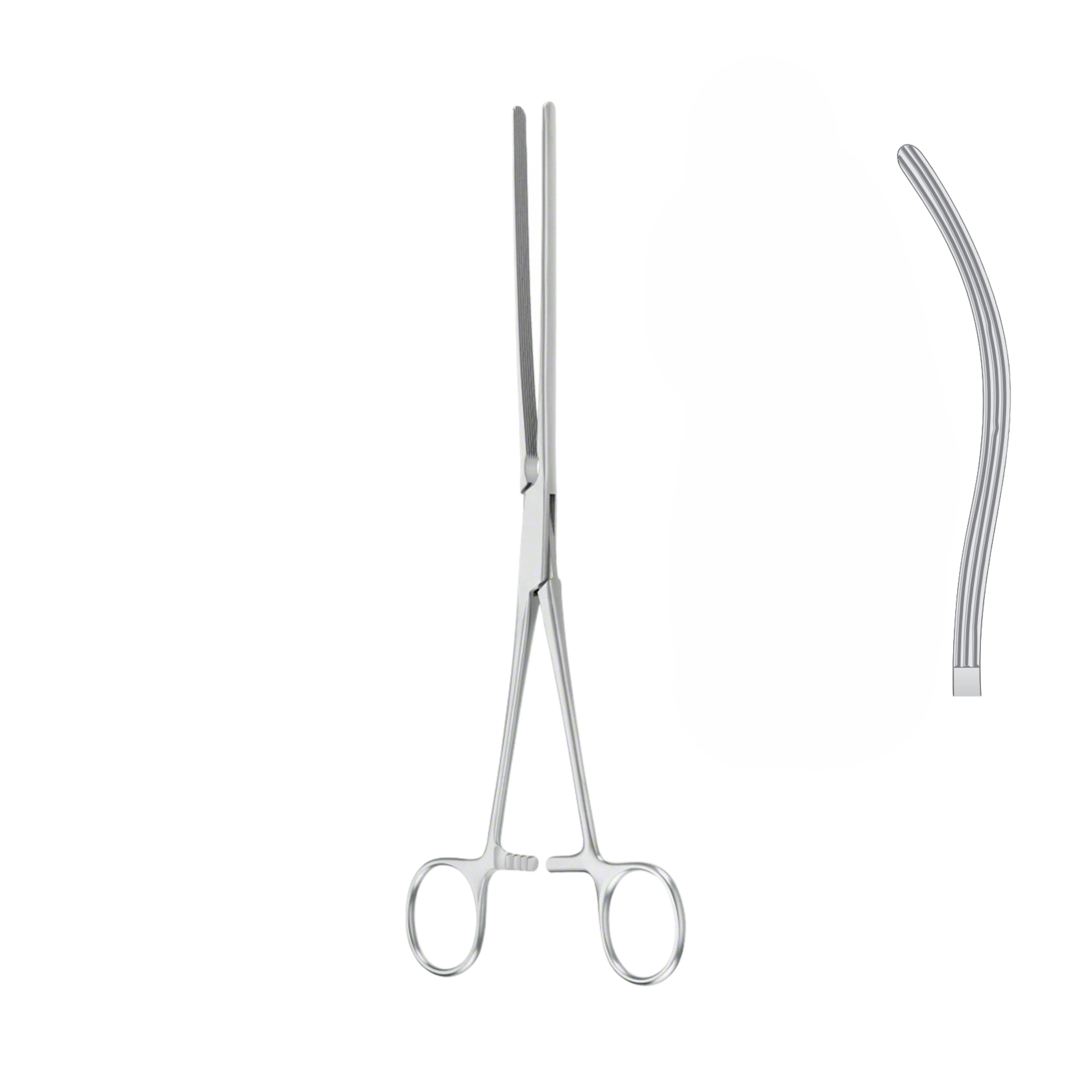 Kocher Intestinal Forceps, Curved, 25.0 cm (07-011-25)