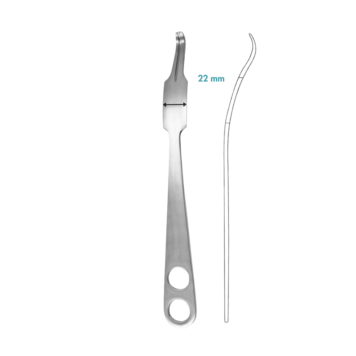 Lange-Hohmann Bone Lever, Blade Width 22.0 mm, 26.0 cm (24-050-26)