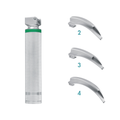 Macintosh Laryngoscope Blade, Fiber Optic, Set of 3 (Blade Sizes 2, 3 & 4) (20-110-03F)