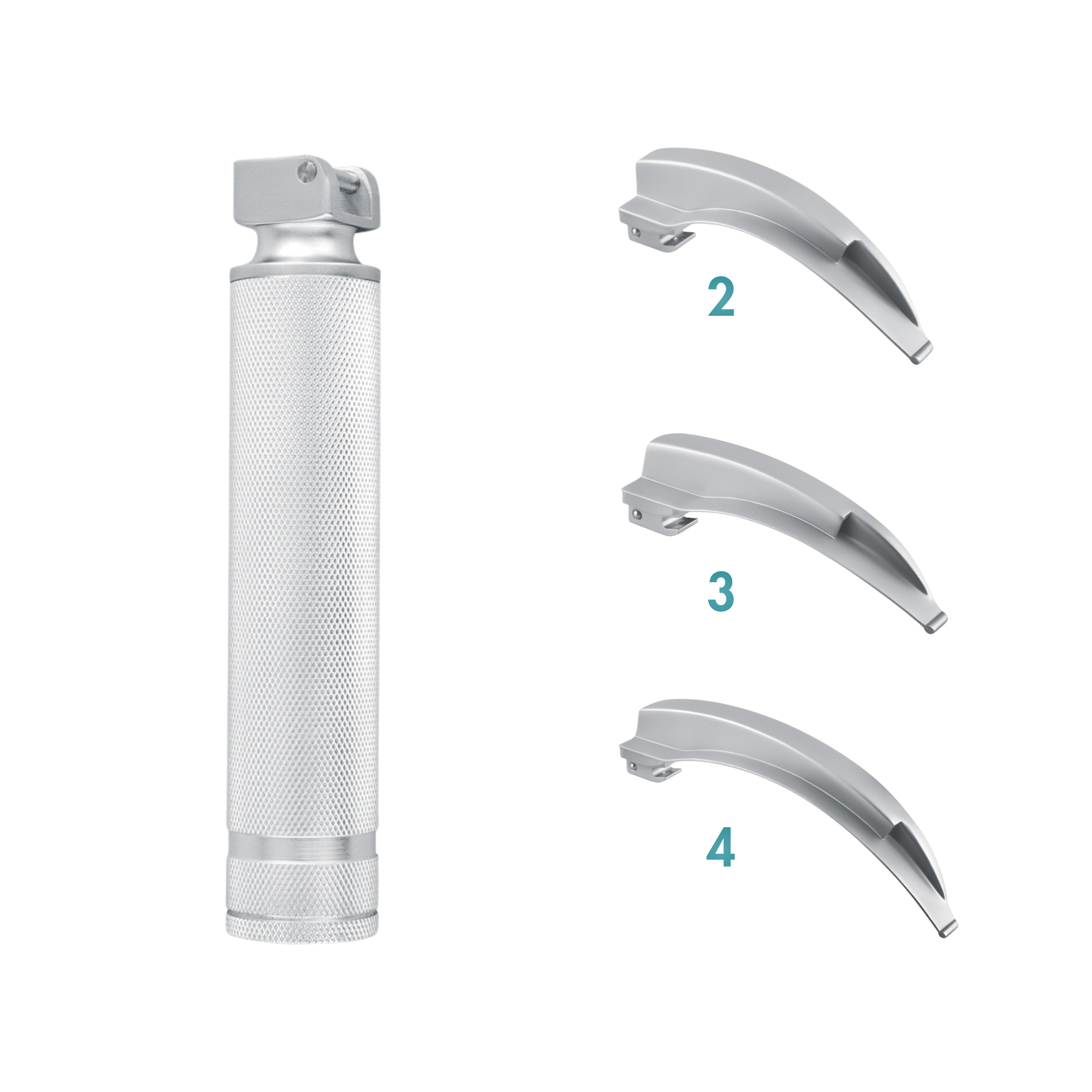 Macintosh Laryngoscope Blade, Standard, Set of 3 (Blade Sizes 2, 3 & 4) (20-110-03)