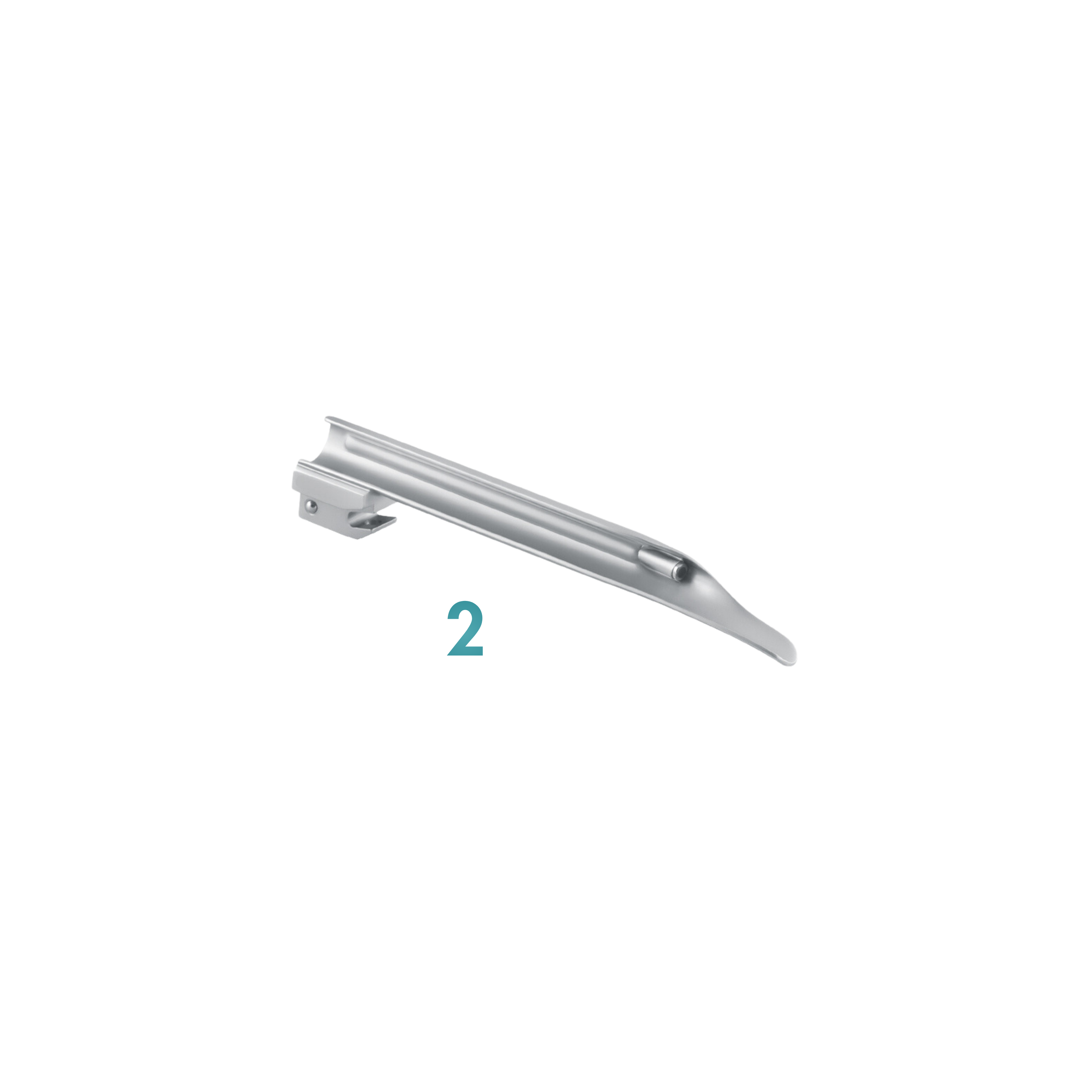 Miller Laryngoscope Blade, Fiber Optic, Size 2 (20-104-00F)