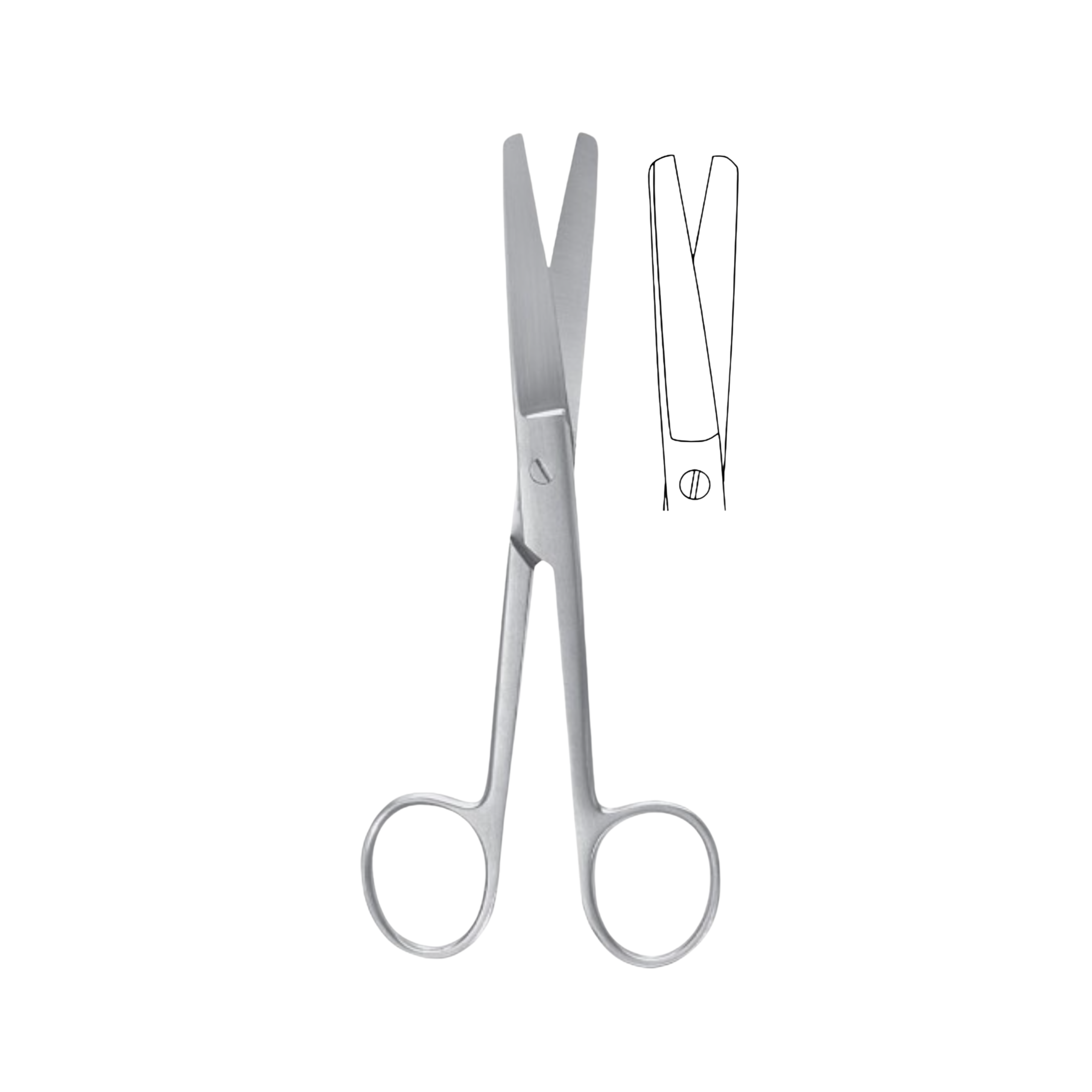 Operating Scissors, Curved, Blunt/Blunt, 15.5 cm (01-121-15BB)