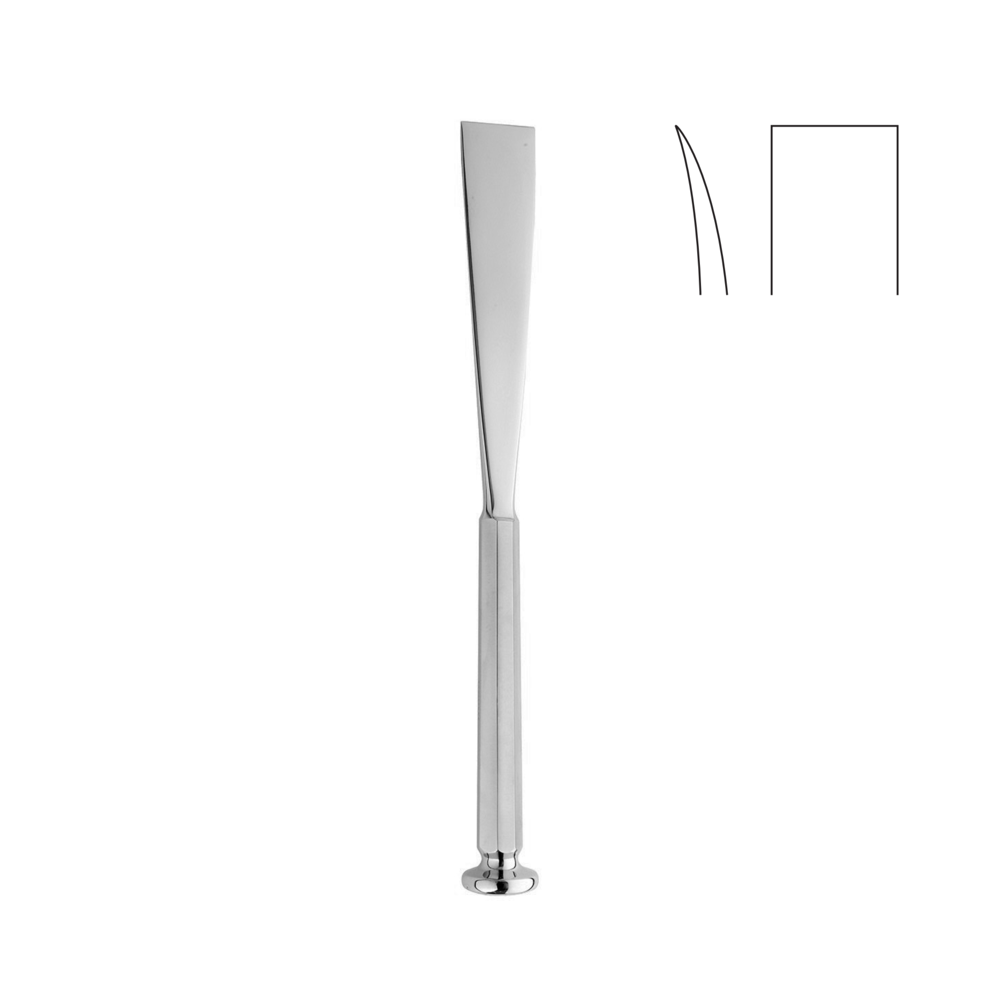 Stille Osteotome, Curved, Tip Size 10.0 mm, 20.0 cm (27-076-10)