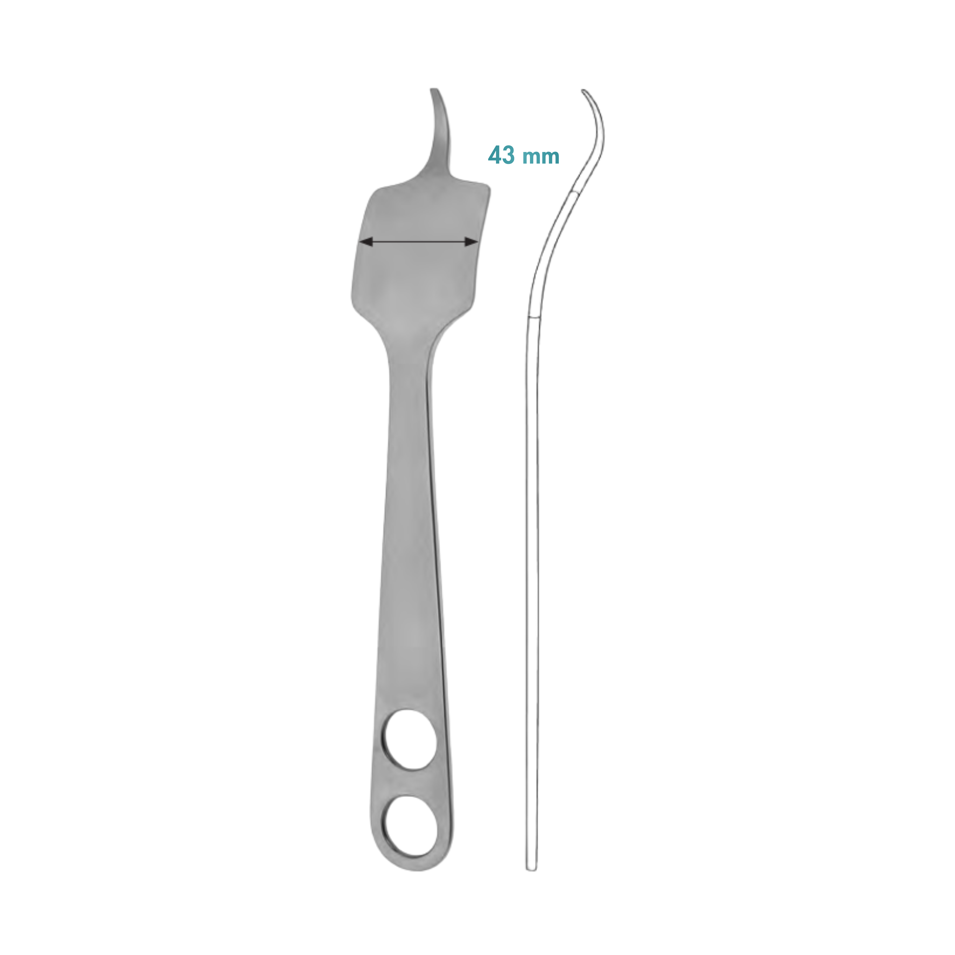 Hohmann Bone Lever, Blade Width 43.0 mm, 24.0 cm (24-042-24)