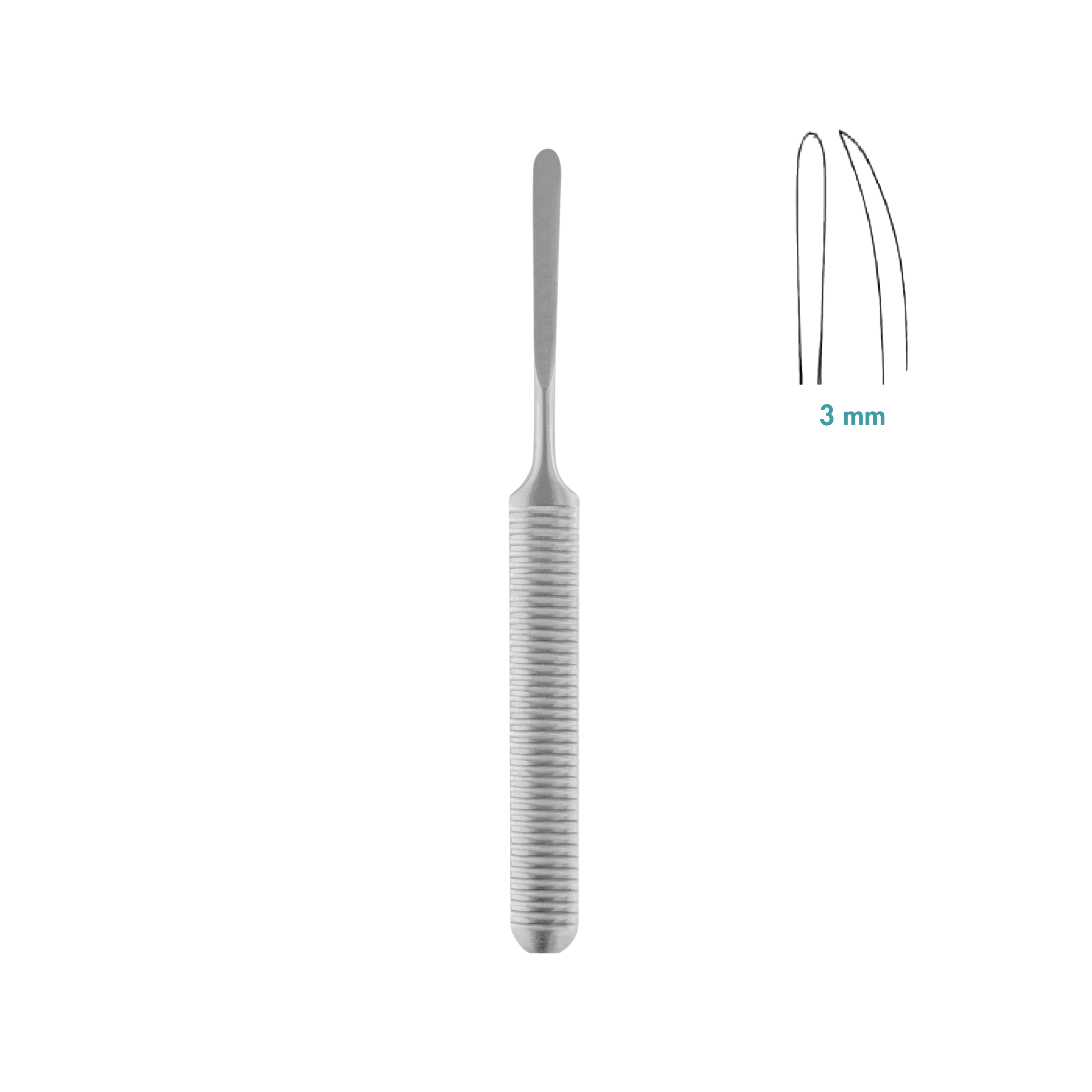 Williger Periosteal Elevator, 3.0 mm, 16.0 cm (24-010-16)